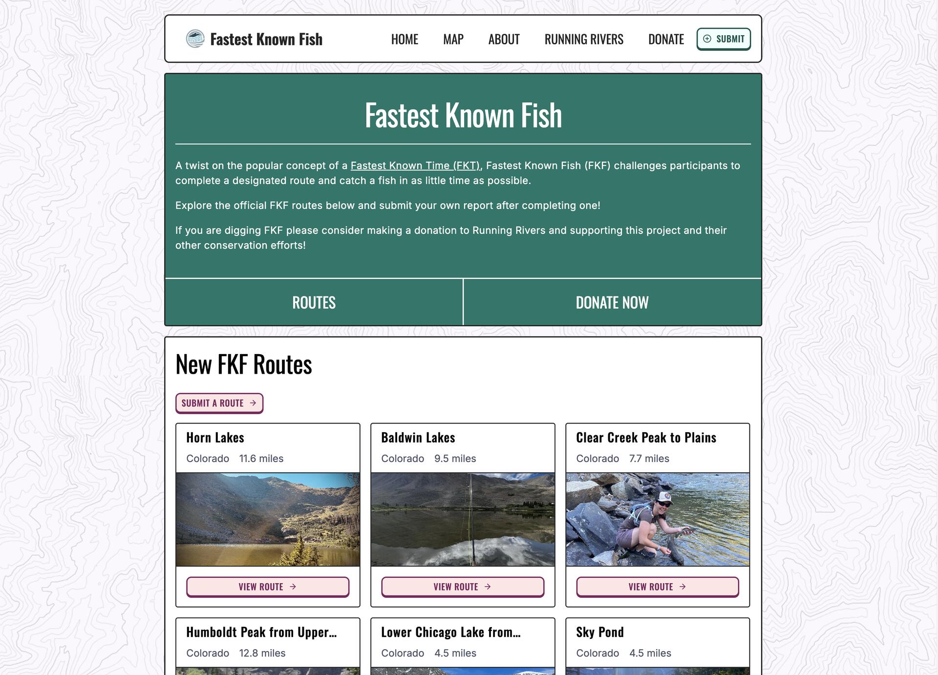 Fastest Known Fish route directory