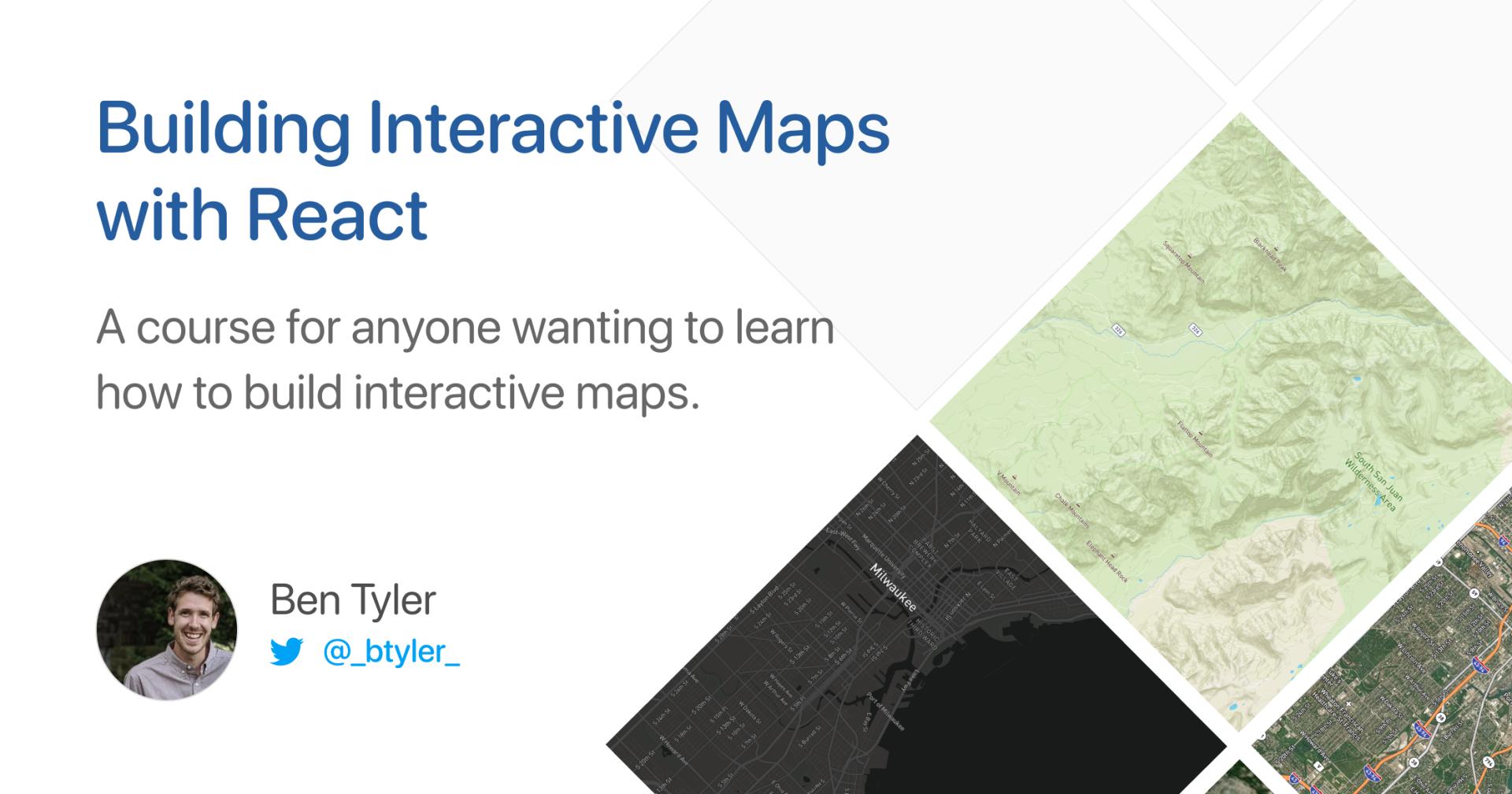Building Interactive Maps with React course cover